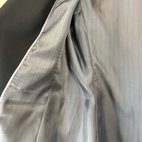 EUC Banana Republic Factory Sz 2 Small Black Blazer 2 Button Poly Rayon Womens - Picture 10 of 14